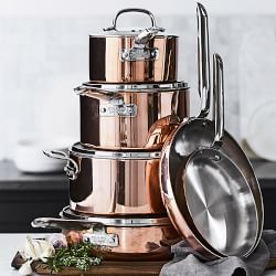 William Sonoma Professional Copper 10-Piece Cookware Set